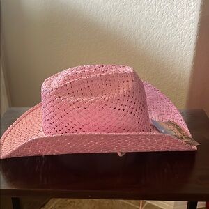Lina Pink Western Straw Hat